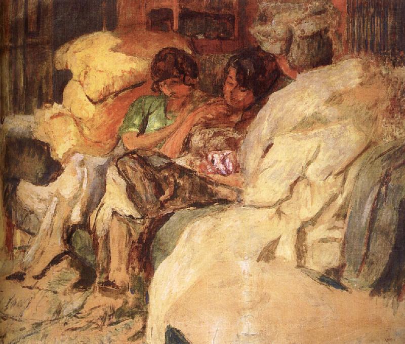 Edouard Vuillard Three women in the sofa china oil painting image